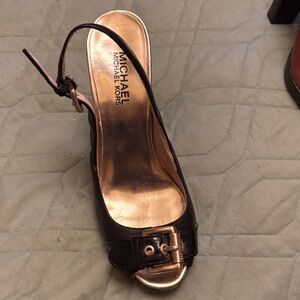 Michael Kors Black and Gold Heels